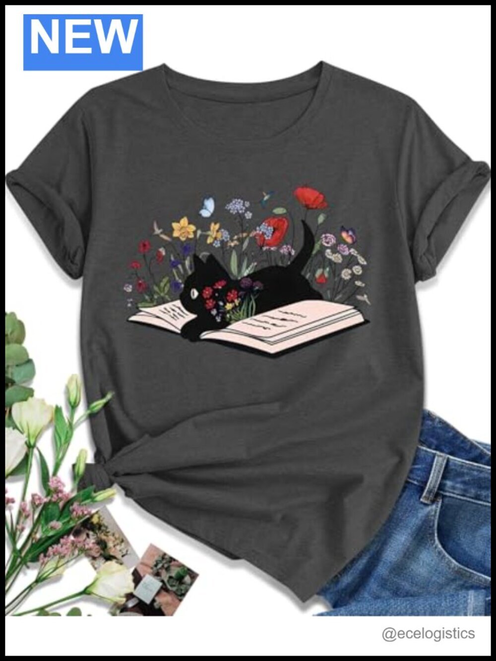 Graphic Tee Short Sleeve Loose Fit Crew Neck T-Shirt